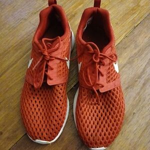 Nike Shoes Youth Size 6.5Y Running Sneakers 705485-601 Red Mesh Low Top